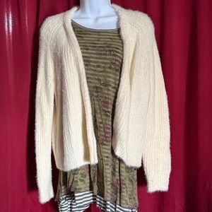 Anthropologie Cream Women's Cardigan